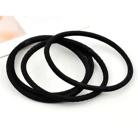 Fashion New 10pcs Women Black Elastic Ponytail Hair Bands For Girl