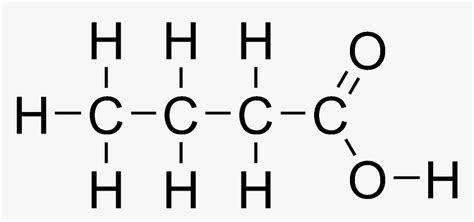 Butanoic Acid Displayed Formula Hd Png Download Transparent Png