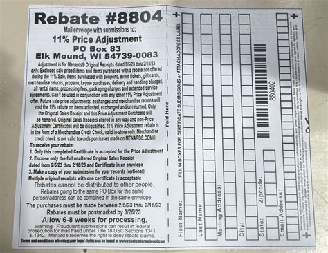 Menards Price Adjustment Form 2023 - Printable Forms Free Online