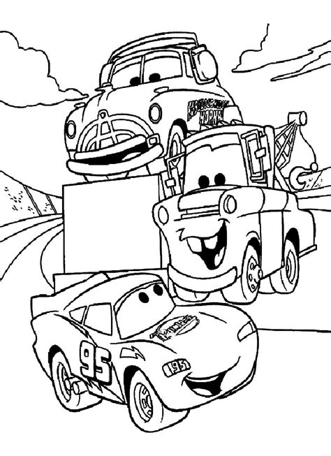 Disney Cars Coloring Pages With Images Cartoon Coloring Pages