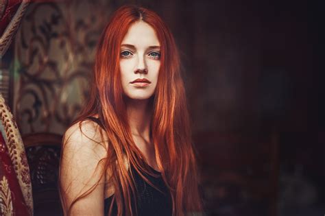デスクトップ壁紙 女性 赤毛 モデル ポートレート 長い髪 ファッション ヘア 人 女の子 美しさ レディ 闇 ブロンド 髪型 x px 写真