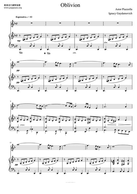 oblivion by astor piazzolla digital sheet music for solo guitar my xxx hot girl