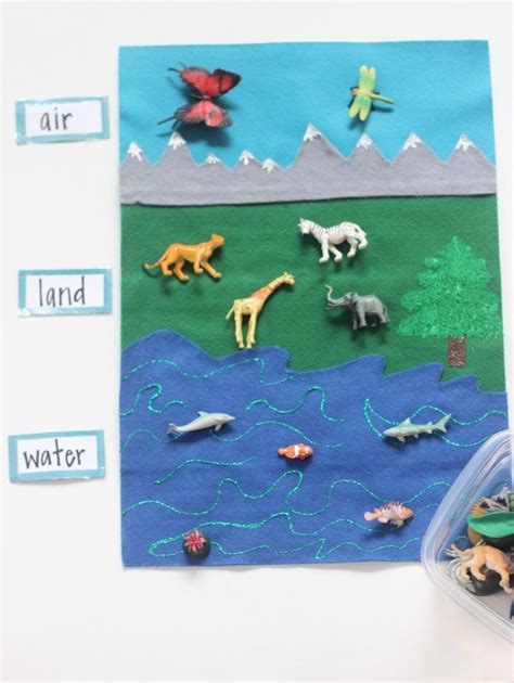 Fun Land Air Water Sorting Activity Montessori Toddler Activities