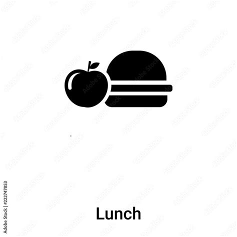 Lunch Icon Vector Isolated On White Background Logo Concept Of Lunch