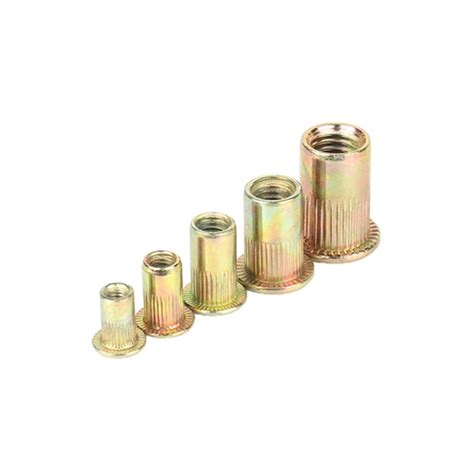 Flat Head Round Body Plain And Knurled Rivet Nuts China Open End Rivet Nut And Pull Rivet Nuts