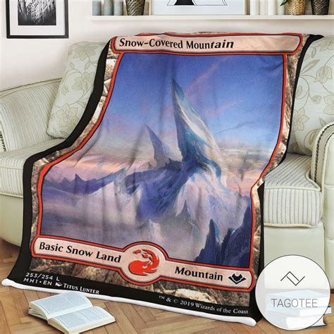 Buy Mh1 253 Snow Covered Mountain Mtg Game Magic The Gathering Blanket