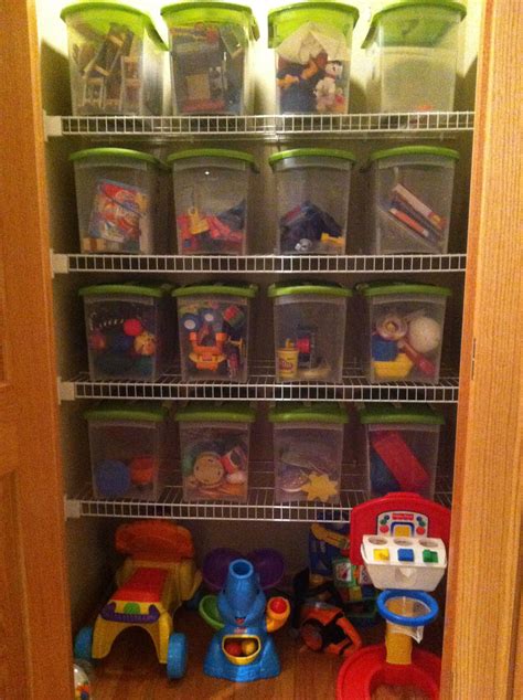 Closet Toy Storage In Playroom Toy Rooms Organization Kids Kids