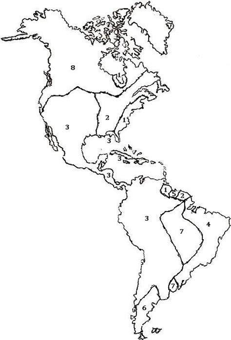 Mapa Del Continente Americano Para Colorear Imagui