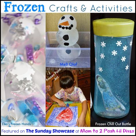 Mom To 2 Posh Lil Divas Frozen Themed Crafts And Activities The Sunday