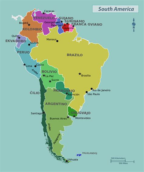 South America Large Detailed Political Map Large Detailed Political