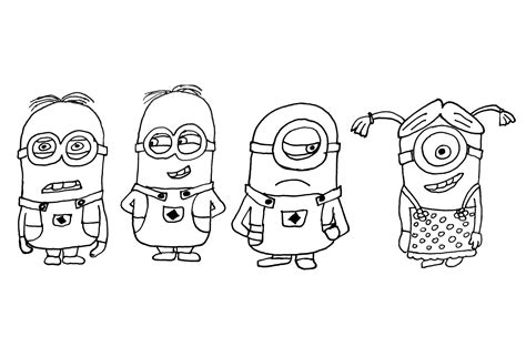 Drawing Minions 72192 Animation Movies Printable Coloring Pages