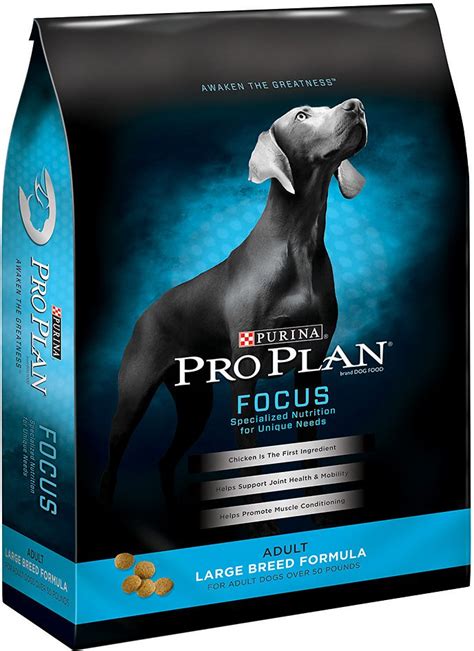 Dha from omega rich fish oil to nourish brain and vision development with antioxidants to support your puppy's. Purina Pro Plan Focus Adult Large Breed Formula Dry Dog ...