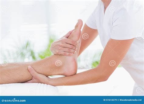 Man Having Foot Massage Stock Image Image Of Room Physiotherapy 51614279