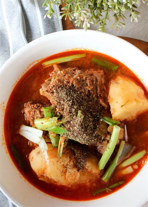 Gamjatang Spicy Pork Bone Soup 감자탕 — Ahnest Kitchen
