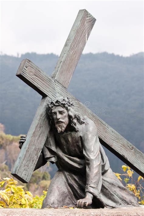 Sculpture Of Christ Carrying The Cross Editorial Photography Image Of