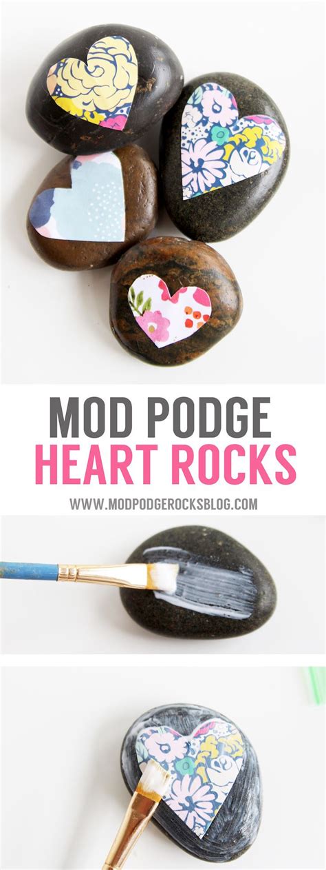 How To Mod Podge On Rocks And Make Them Pretty Mod Podge Crafts Rock
