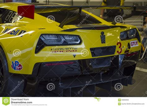 Chevy Corvette Gt Race Car At Daytona Speedway Florida Editorial