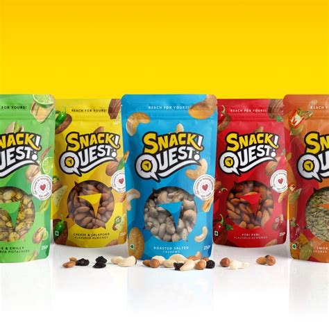 Branding And Packaging Snack Quest Snacks Domestika
