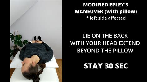 Vertigo Self Treatment Modified Epleys Maneuver