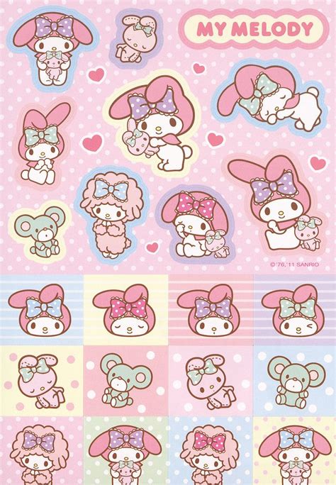 Sanrio My Melody Memo W Clips Melody Hello Kitty Hello Kitty