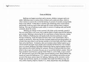 short essay about bullying