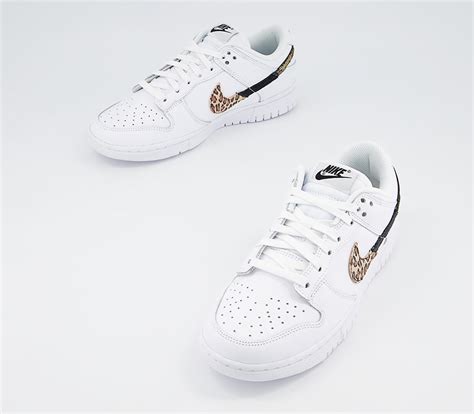 Nike Dunk Low Trainers White Leopard White His Trainers