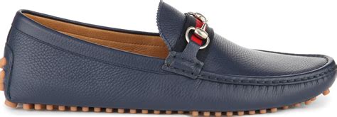 Gucci Leather Driving Shoes In Blue For Men Lyst