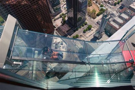 Reporter Takes Terrifying Trip On 1000 Foot Glass Slide Las Vegas