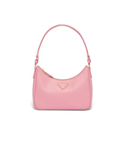 Prada Re Edition Saffiano Leather Mini Bag Women Petal Pink In 2023