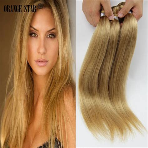 A Honey Blonde Malaysian Virgin Hair Weave Bundles Light Brown