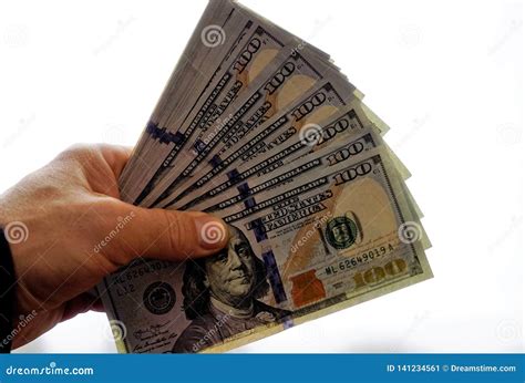 Holding Cash In Hand Stock Image Image Of Handful Dollars 141234561