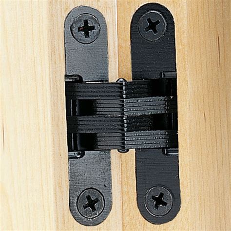 They will not interrupt the flow of distance. Concealed Soss Hinges-Black Finish