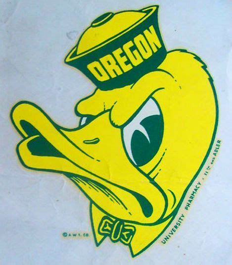 Vintage Oregon Ducks Oregon Ducks Logo Mascot Design Vintage Cartoon