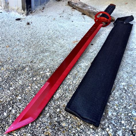 New 27 Ninja Sword Machete Red Full Tang Tactical Blade Katana New W