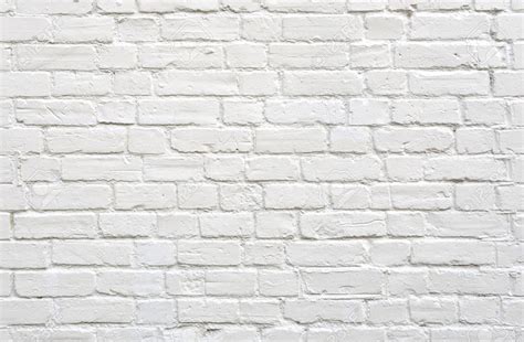 Textured White Brick Wallpaper Mural Wall