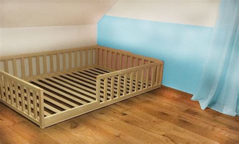 Montessori Floor Bed With Slats Plan Twin Size Diy Floor Etsy