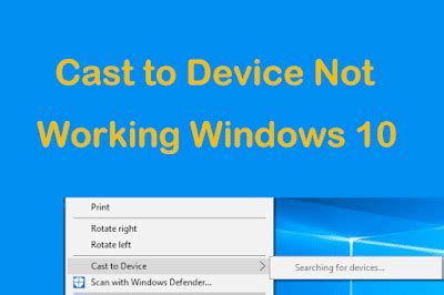 Cast To Device Is Not Working In Windows Fix Windows Basics