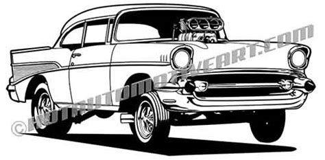 1957 Chevy Gasser Clip Art Buy Two Images Get One Image Free