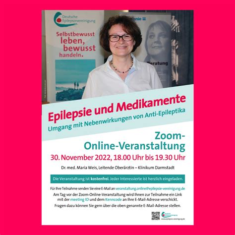 Online Infoabend Zu Epilepsie Und Medikamenten Deutsche