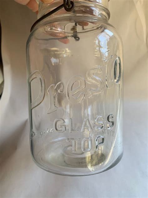 Vintage Presto Glass Canning Jar With Lid Etsy Jar Canning Jars