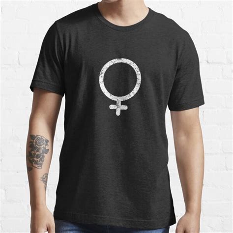 Distressed Feminist Symbol White T Shirt For Sale By Feministshirts