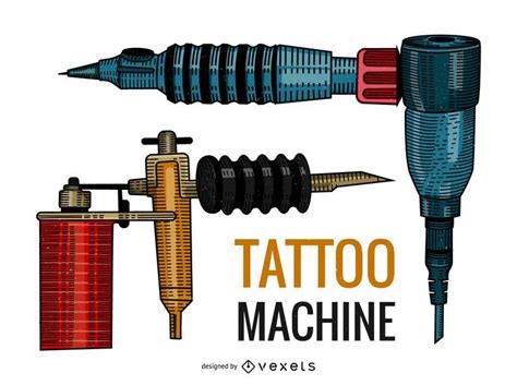 Tattoo Guns Illustration Ad Affiliate Sponsored Illustration