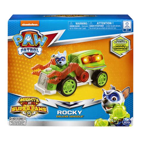 Paw Patrol Mighty Pups Super Paws Rockys Deluxe Vehicle With Lights