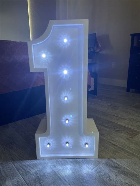 Marquee Numbers With Lights Etsy