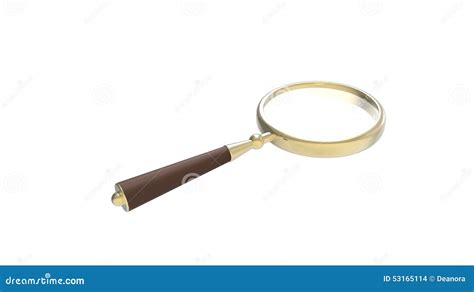 Magnifying Glass With Brown Handle Stock Illustration Illustration Of