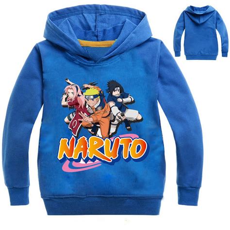 Anime Naruto Costumes Print Hoodies Cartoon Childrens Sweatshirts For