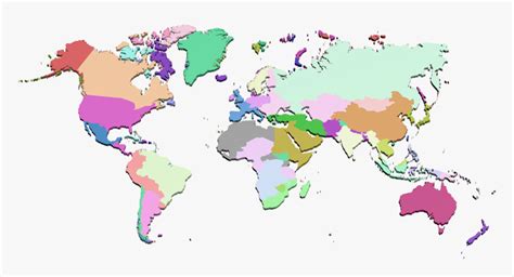 Transparent World Map Png Transparent World Political Map 3d Png