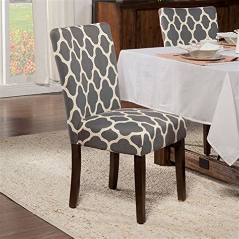 Homepop Parsons Classic Upholstered Accent Dining Chair Set Of 2 Grey