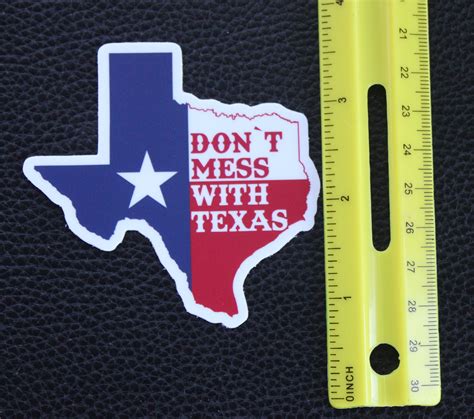 Texas Sticker Dont Mess With Texas 3 Inch Vinyl Sticker Etsy Ireland