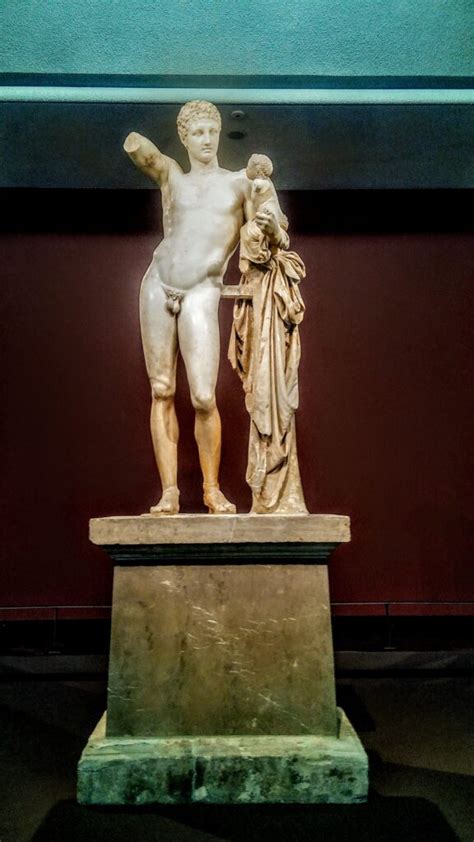 Hermes And Infant Dionysus Statue Ancient Greek Mythology Sculpture